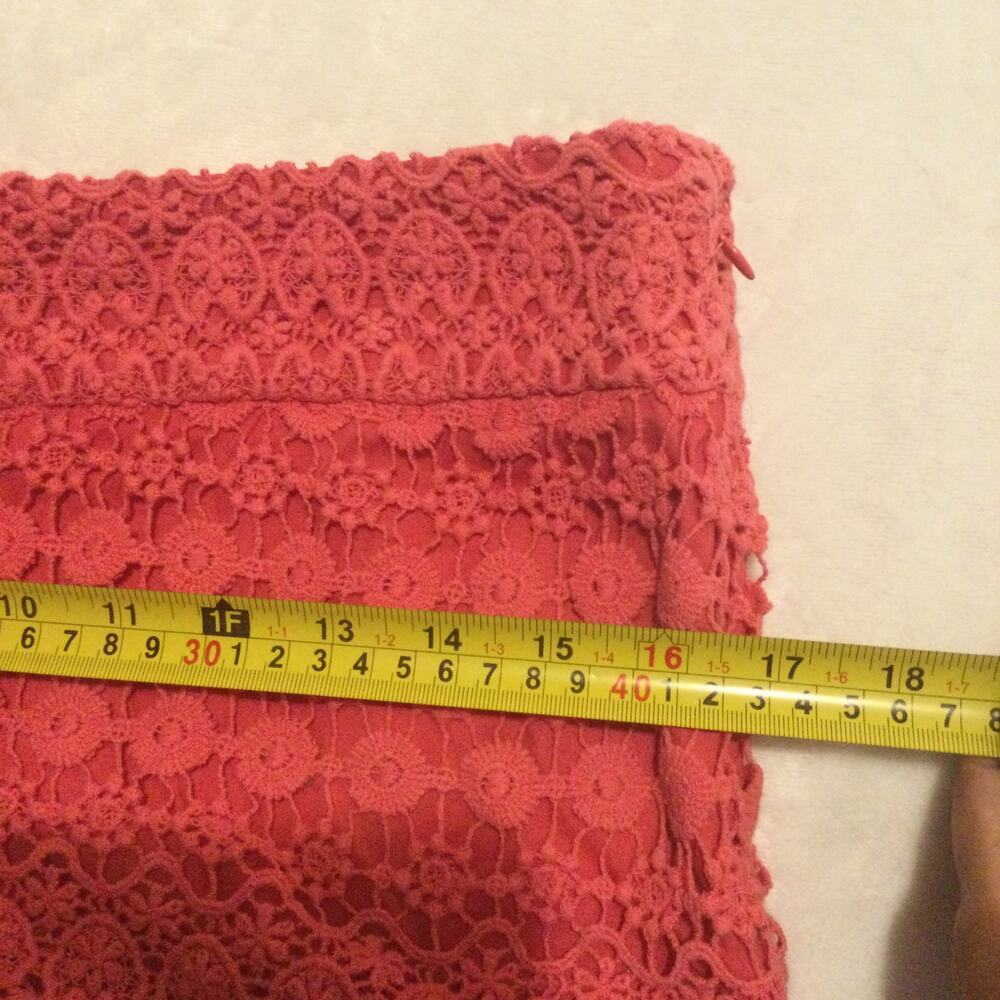 Ann Taylor Loft Pink Lace Tiered Side Zip Riviera Shorts Womens Size 6 - Picture 5 of 9